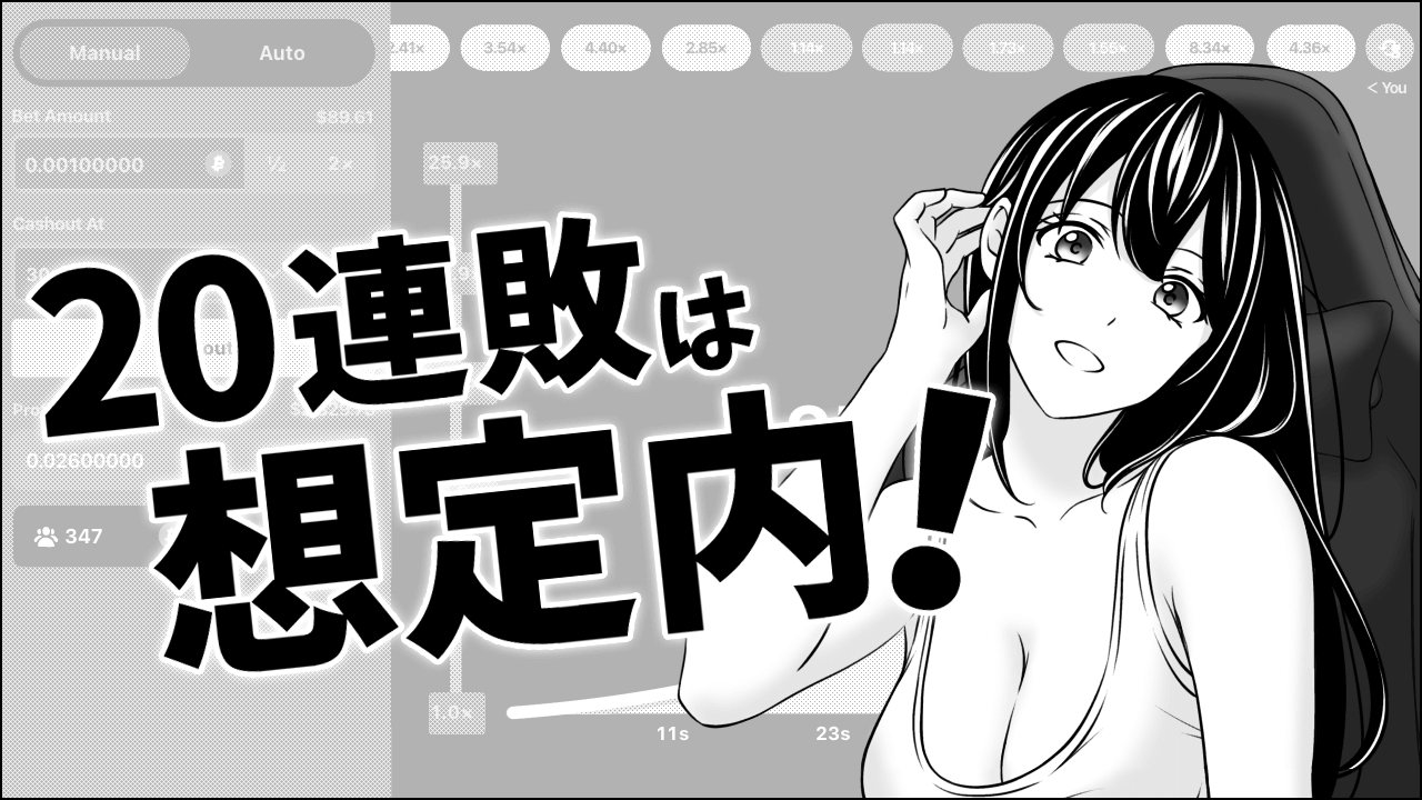 20連敗が損切りライン